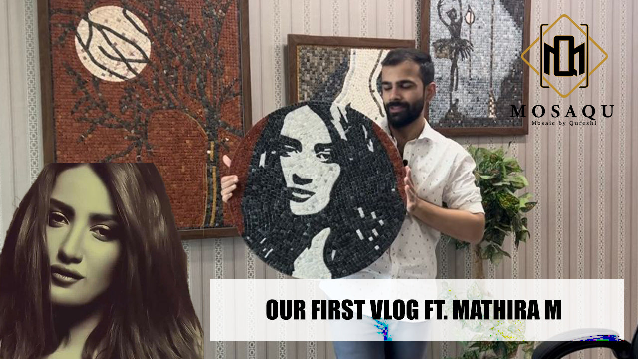 First Vlog FT. Mathira M | Making of Handmade Portrait Art