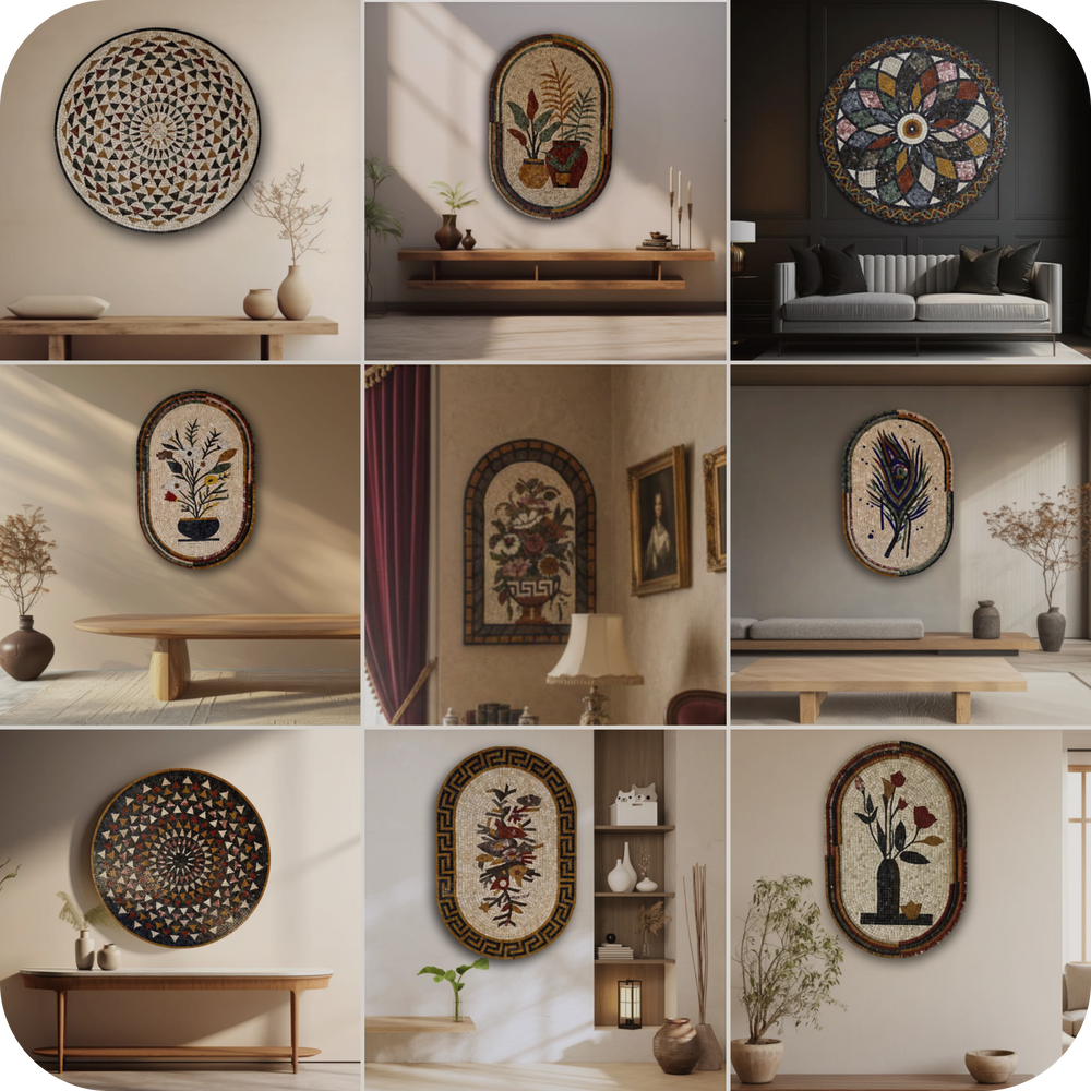 Discover Exquisite Mosaic Art: Handmade Hangings & Stone Coffee Tables ...