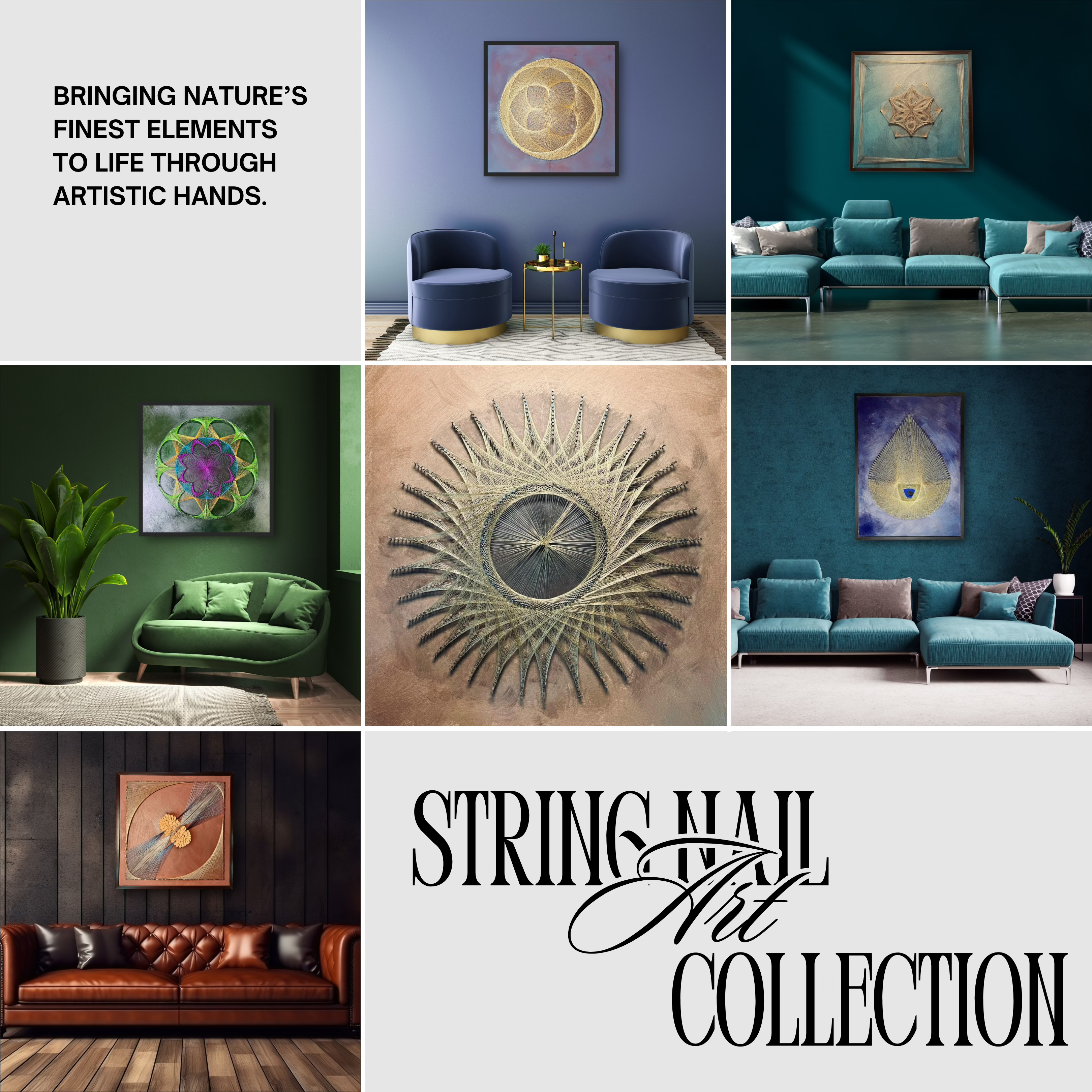 String Nail Art Collection-Add a Twist to Your Walls with Nail Art Decor