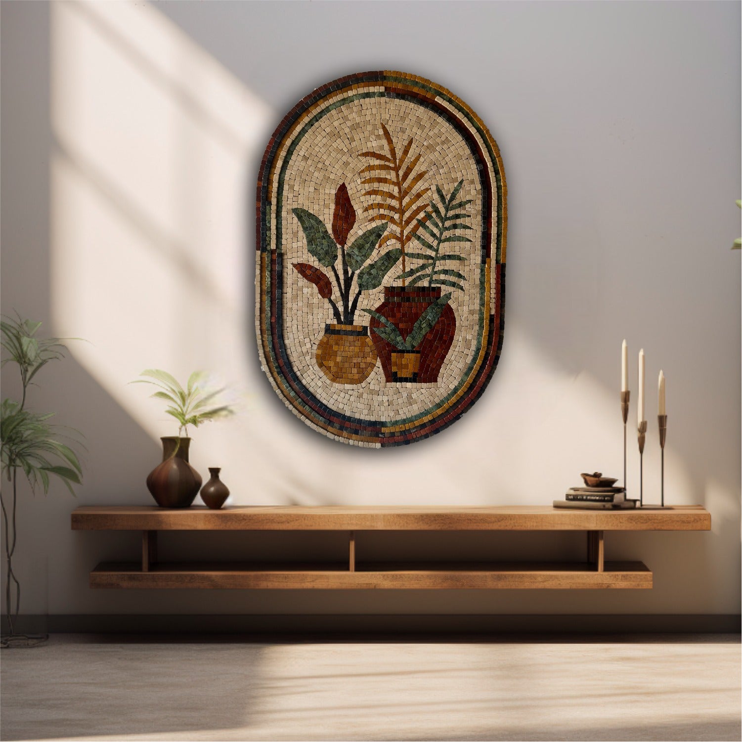 Handcrafted Harmony: Mosaic Planters Rooted in Nature's Beauty for Western Home Decor