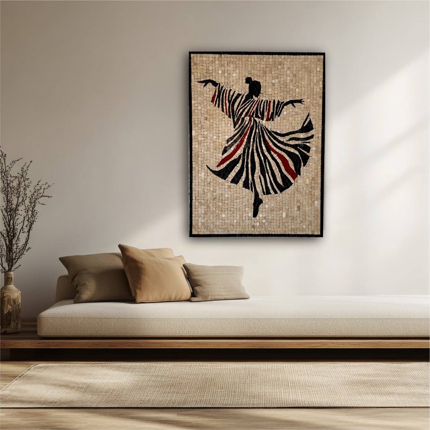 Luxury Mosaic Wall Art – Artisan-Crafted Abstract Stone Design for Art Intellectuals