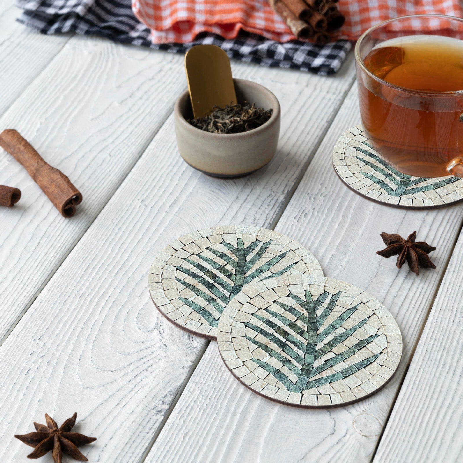 Tea Leaf Handmade Coaster For Jugs / Plates Ideal For Western Home Decor