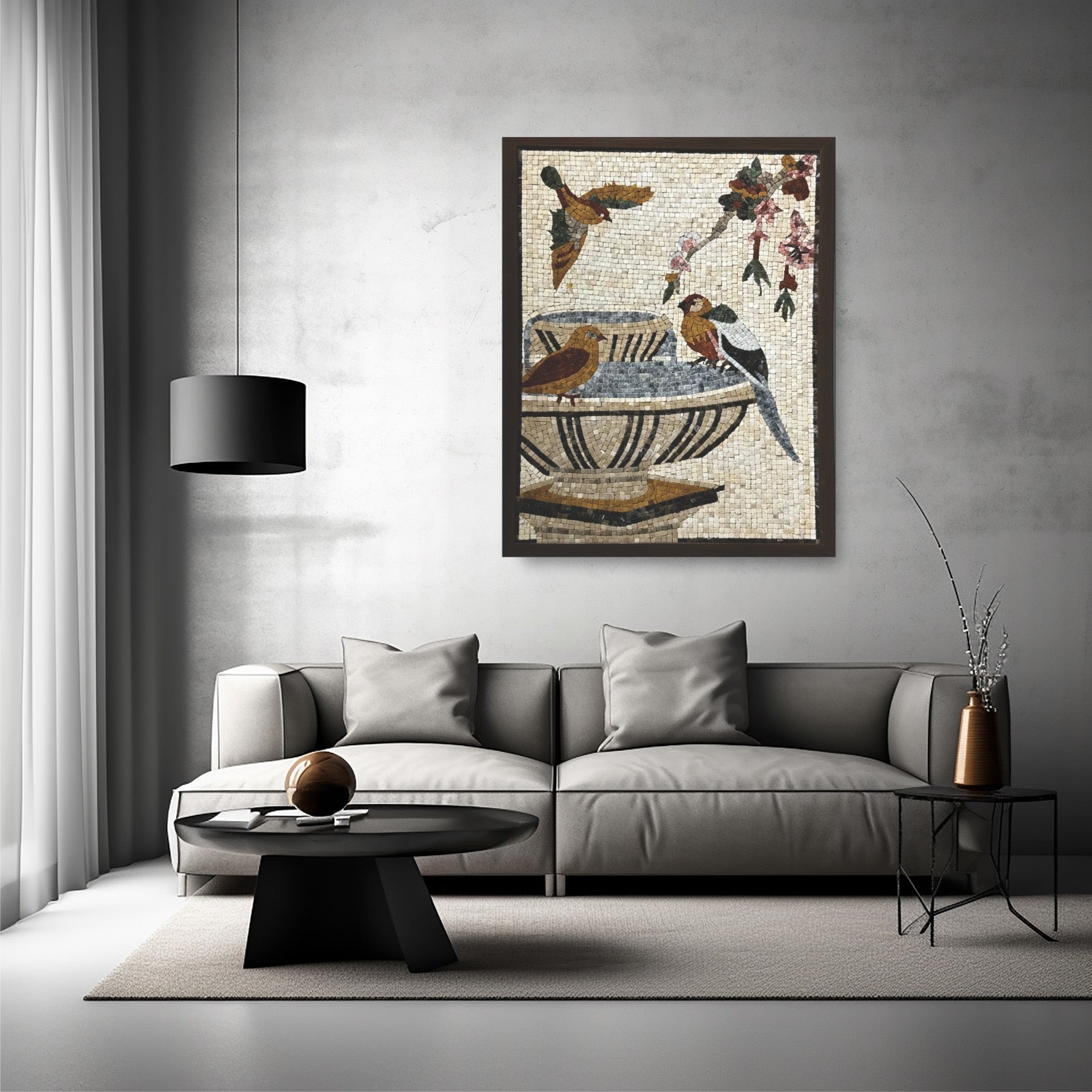 SINGING BIRDS FRAMED WALL DECOR FOR MODERN HOMES