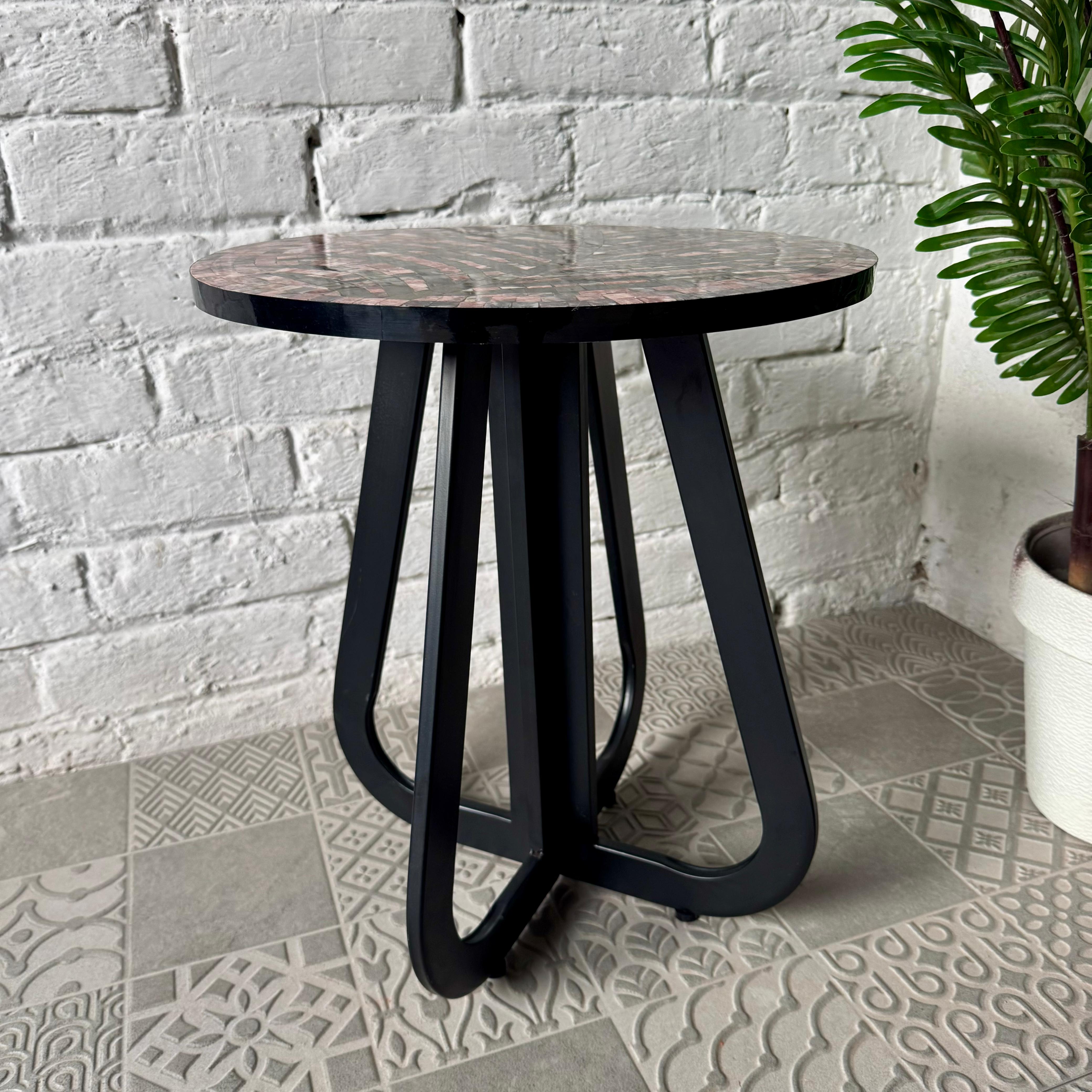 Rosewood Tea Leaf Stone Coffee Table