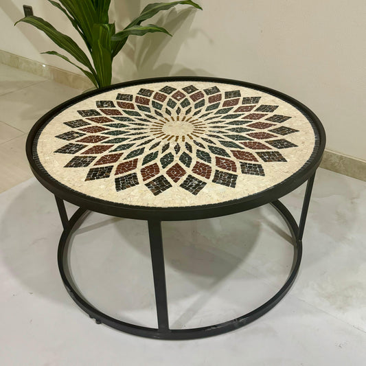 The Artisan’s Signature Mandala Mosaic Center Table