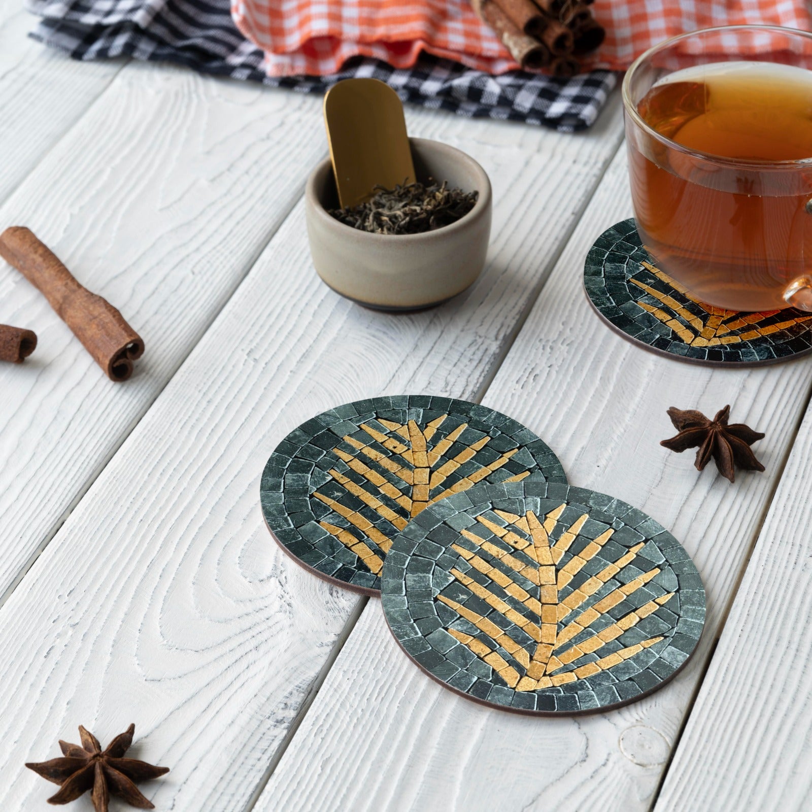 Tea Leaf Handmade Coaster For Jugs / Plates for Thoughtful Work Desk