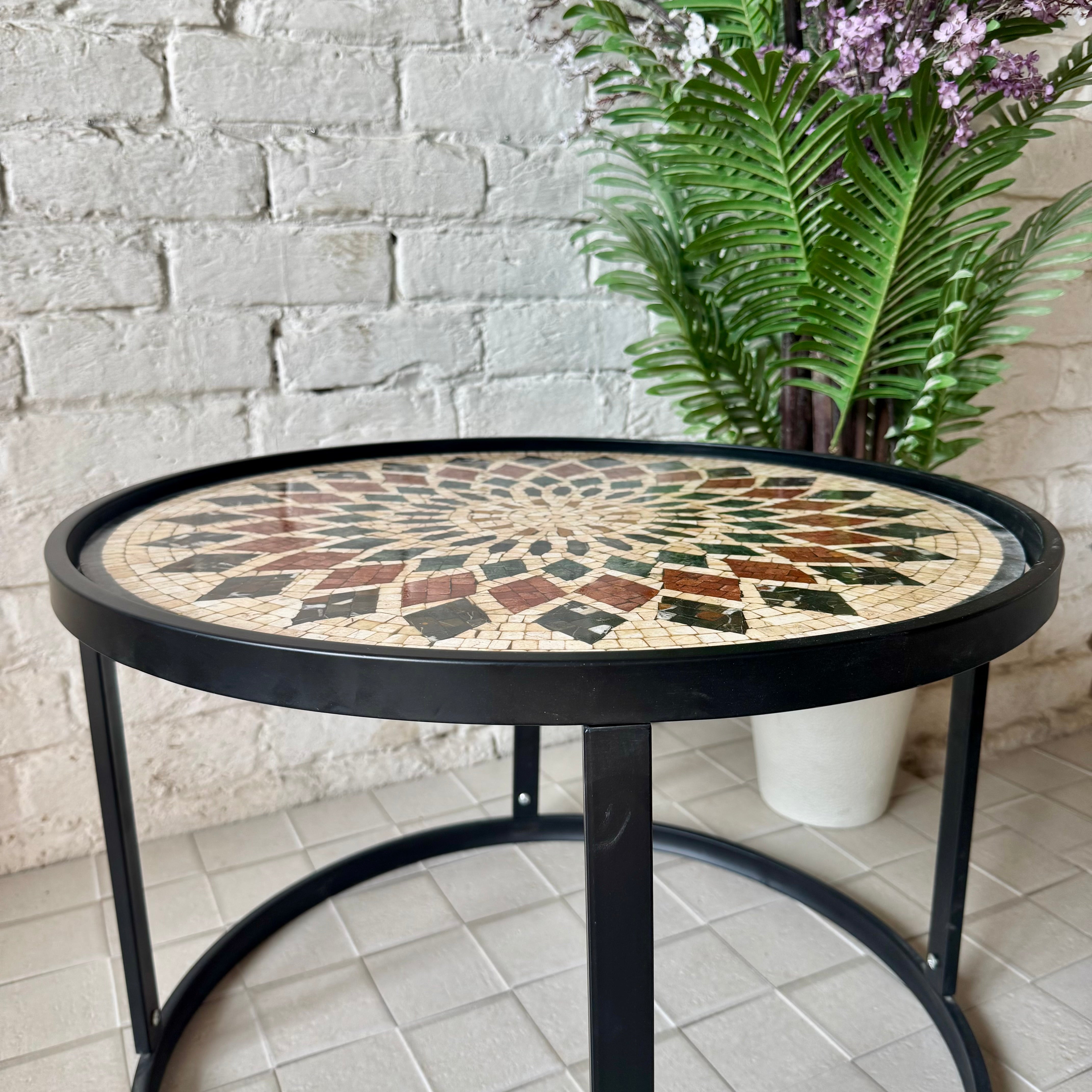 The Artisan’s Signature Mandala Mosaic Center Table for Quirky Home Decor