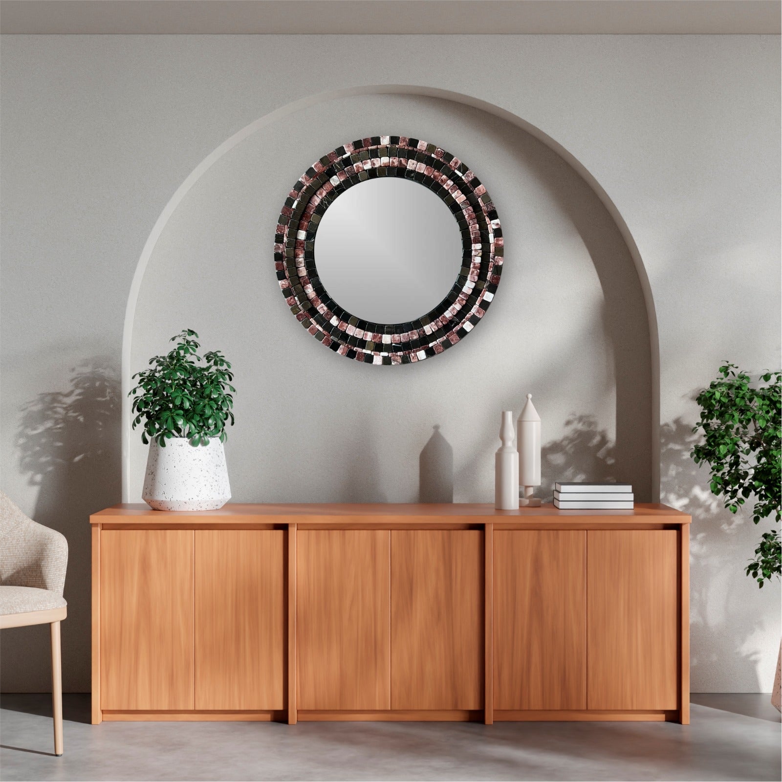 MIRROR MOSAIC | Strawberry Brown - Mosaic By Qureshi's