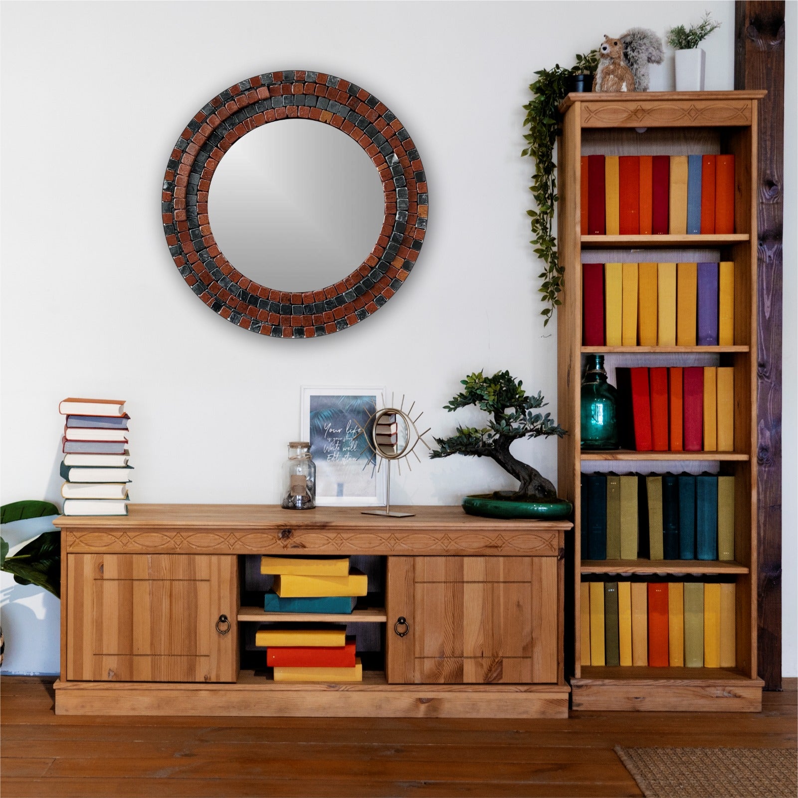 MIRROR MOSAIC | Crimson Black - Mosaic By Qureshi's