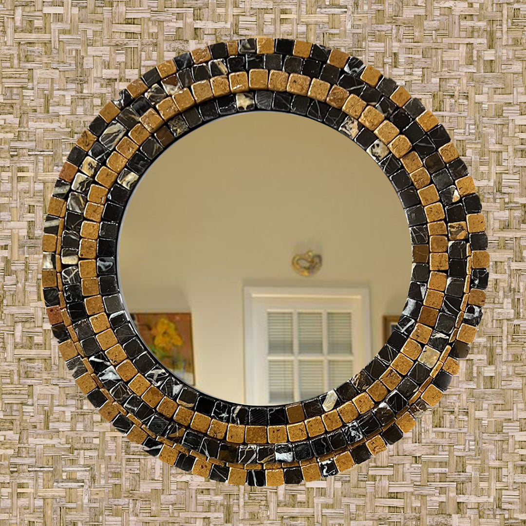MIRROR MOSAIC | Mustard Black - Mosaic By Qureshi's