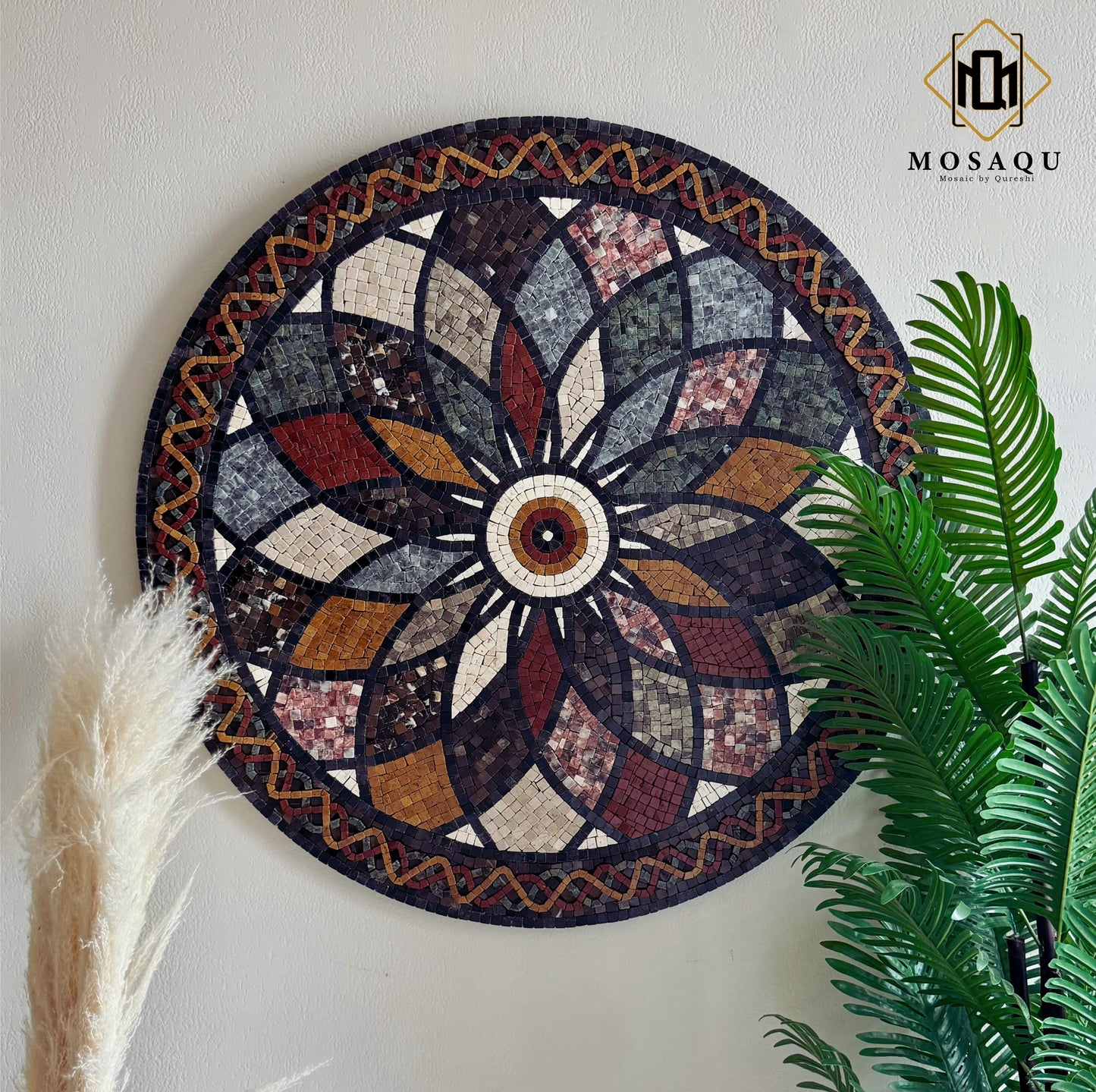 Signature Spectrum: A Burst of Colors in Stone Wall Hanging Decor