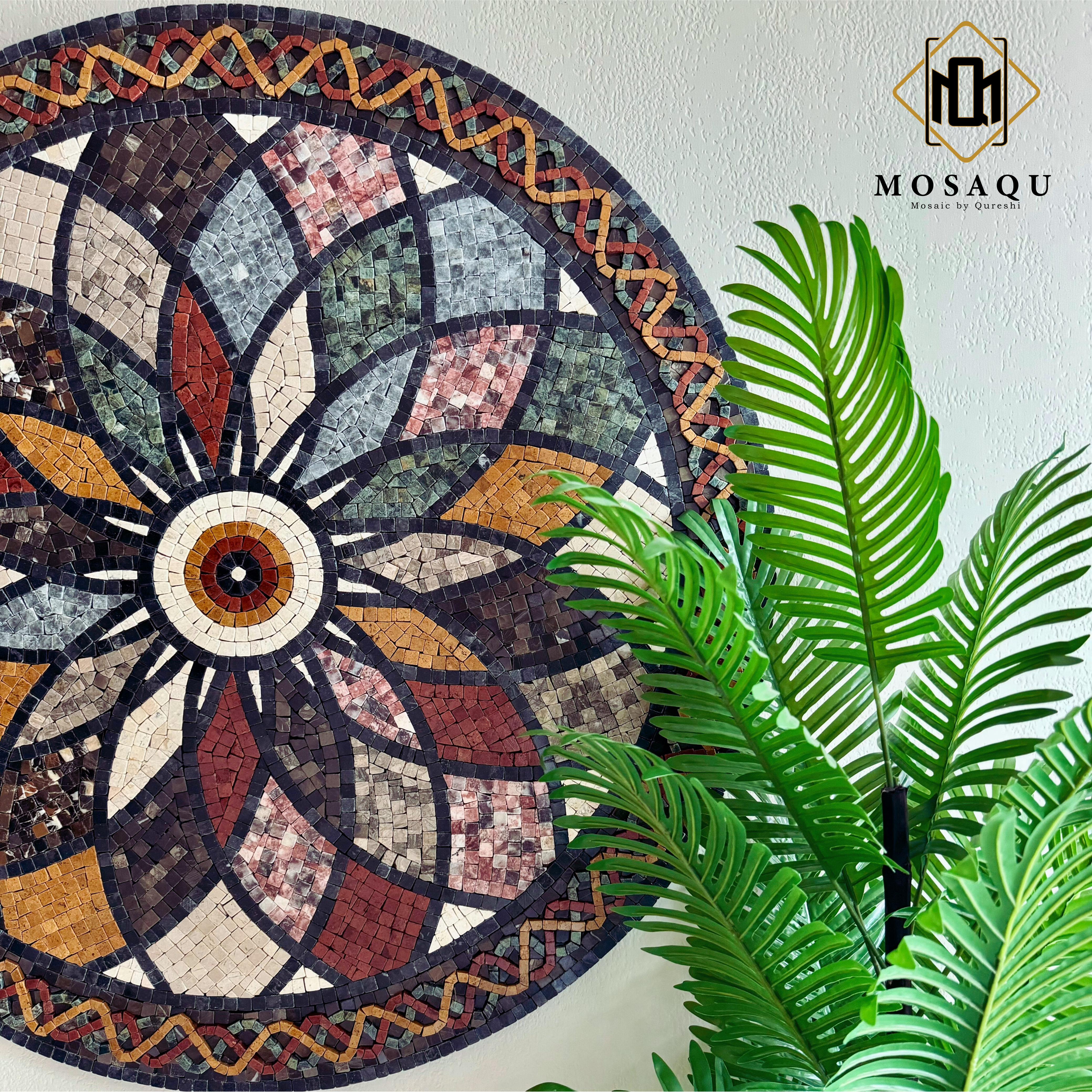 Signature Spectrum: A Burst of Colors in Stone Wall Hanging Decor for Antique Home Decor