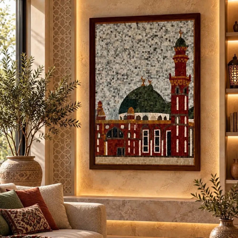 Al Jamia Suffa Tul Islam Grand Mosque Islamic Wall Art - Premium Art - 30’’x42’’ - Wall Hangings