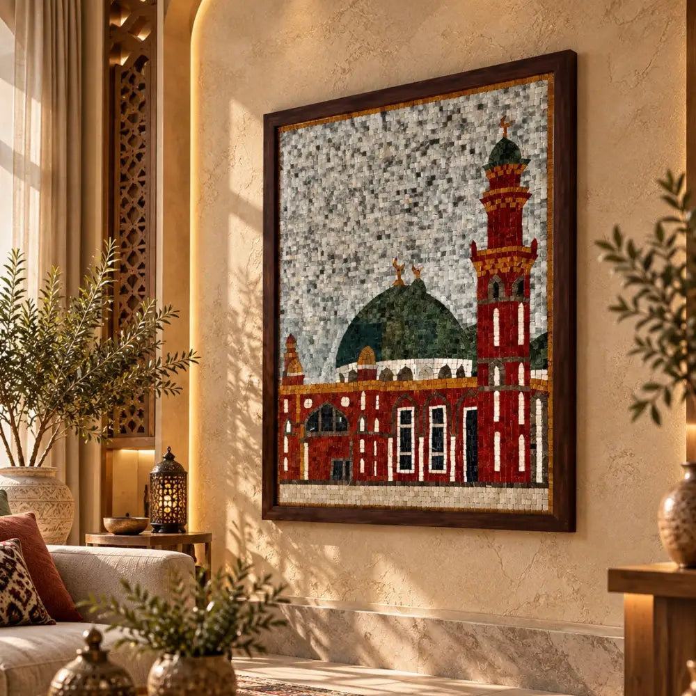 Al Jamia Suffa Tul Islam Grand Mosque Islamic Wall Art - Premium Art - 30’’x42’’ - Wall Hangings