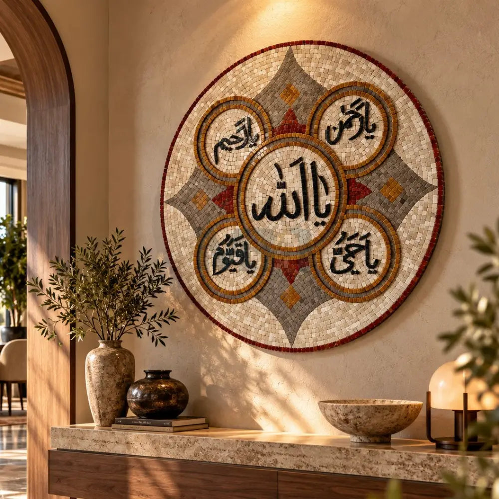 Allah Names Islamic Wall Art - Premium Craftmanship - 36”x36” - Wall Hangings