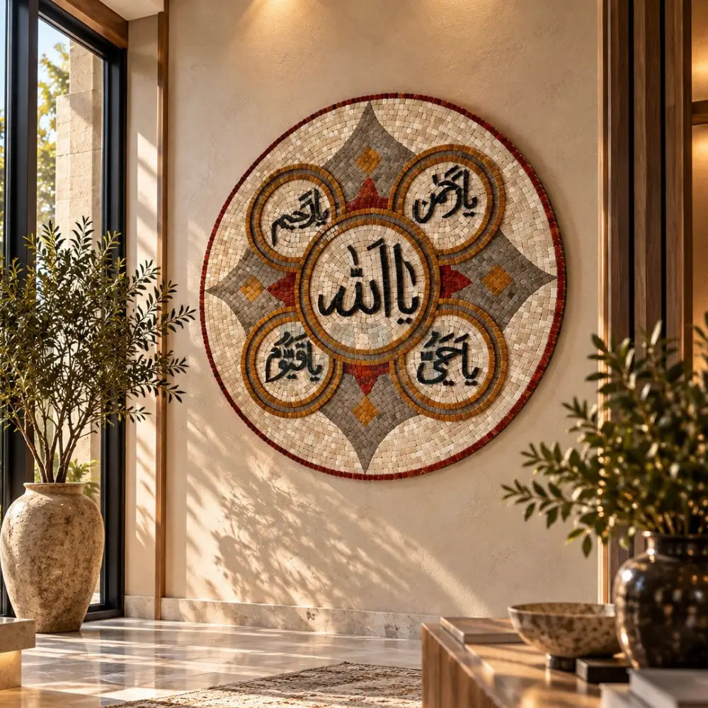 Allah Names Islamic Wall Art - Premium Craftmanship - 36”x36” - Wall Hangings