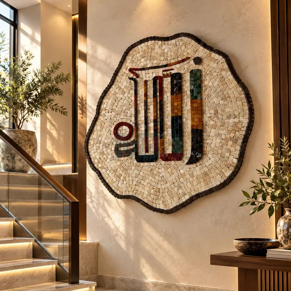 Allah - Premium Mosaic Islamic Wall Art - Wall Hangings