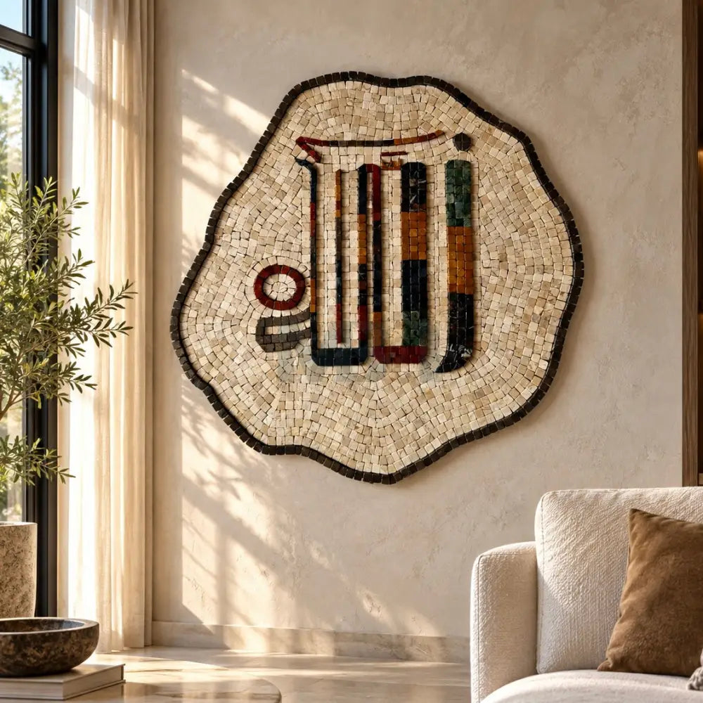 Allah - Premium Mosaic Islamic Wall Art - Wall Hangings