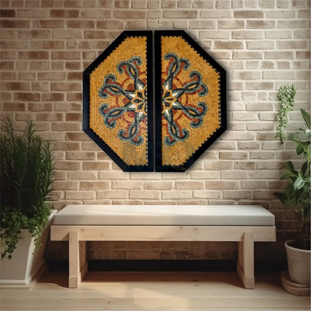 Arabesque Harmony Duo – Premium Wall Decor for Modern Homes 32’’x32’’ Wall Hangings