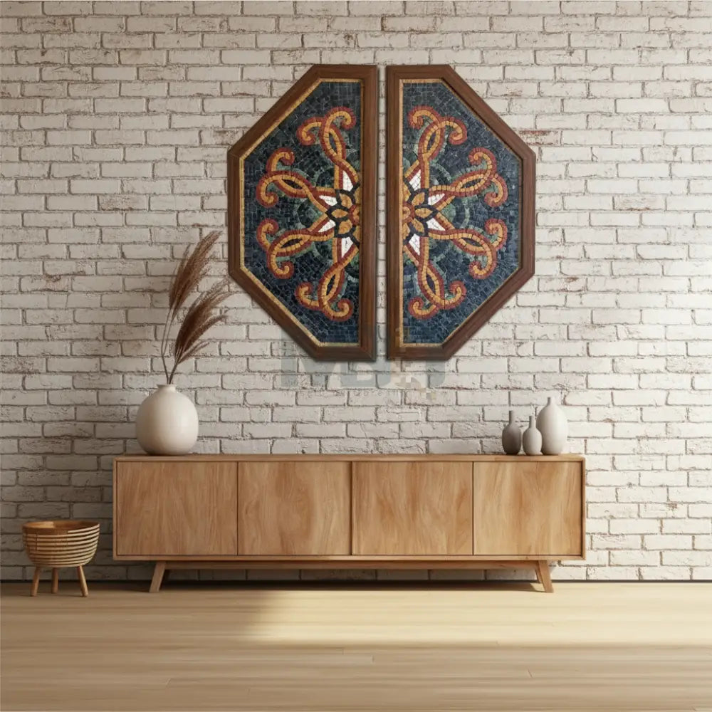 Arabesque Harmony Duo – Premium Wall Decor with Great Finishing Touch 32’’x32’’ Wall Hangings