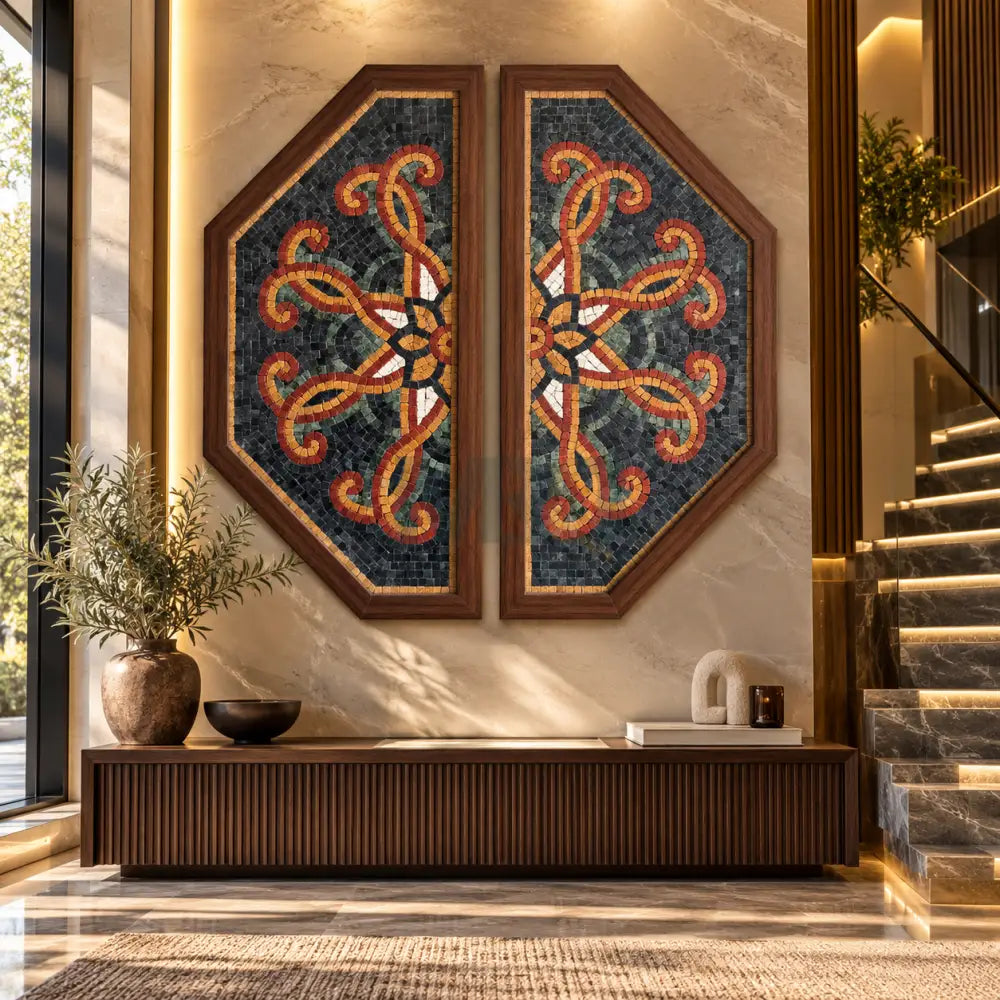 Arabesque Harmony Duo – Premium Wall Decor with Great Finishing Touch - Wall Hangings