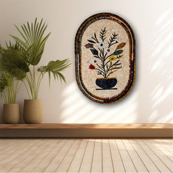 Floral Elegance Mosaic Art Hanging - Luxury Craftmanship