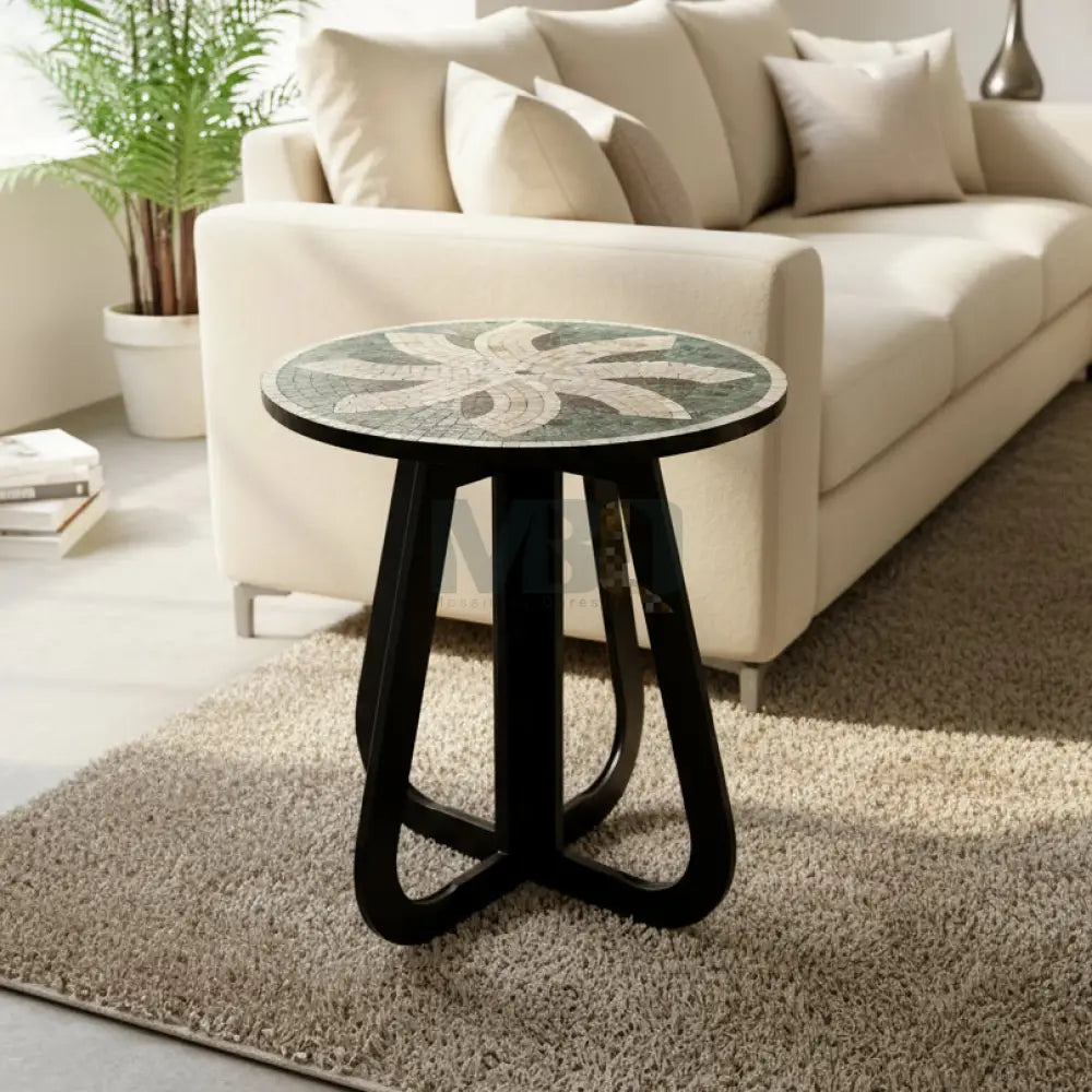 Celestial Petal Mosaic Coffee Table 16” x 16” x 20”