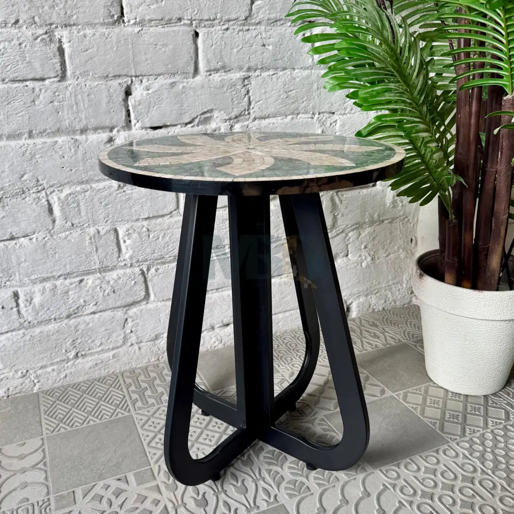 Celestial Petal Mosaic Coffee Table 16” x 16” x 20”