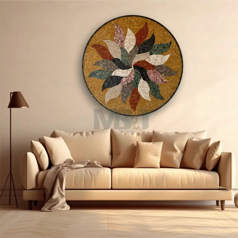 Dark Floral Harmony Mosaic Wall Hangings