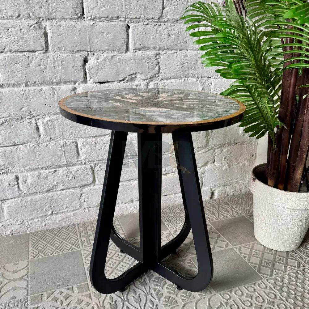 Dark Moon Tree Design Coffee Table 16” x 16” x 20”