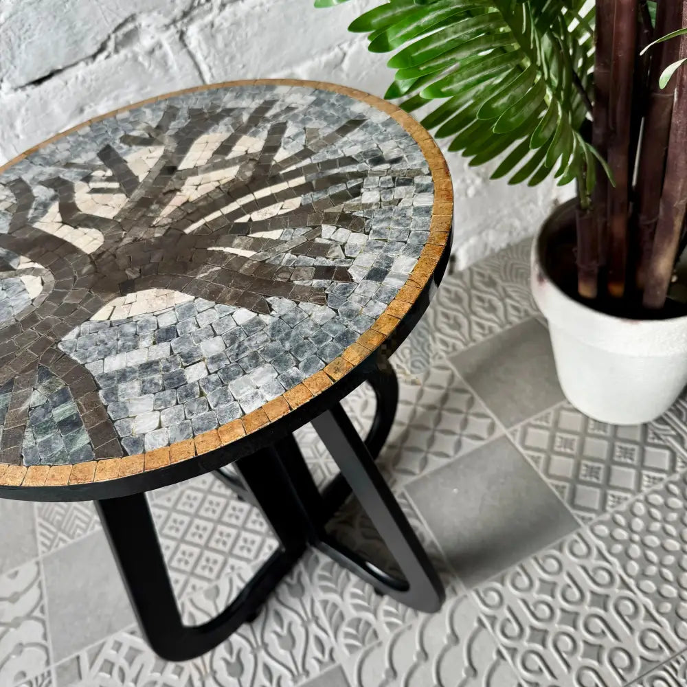 Dark Moon Tree Design Coffee Table 16” x 16” x 20”
