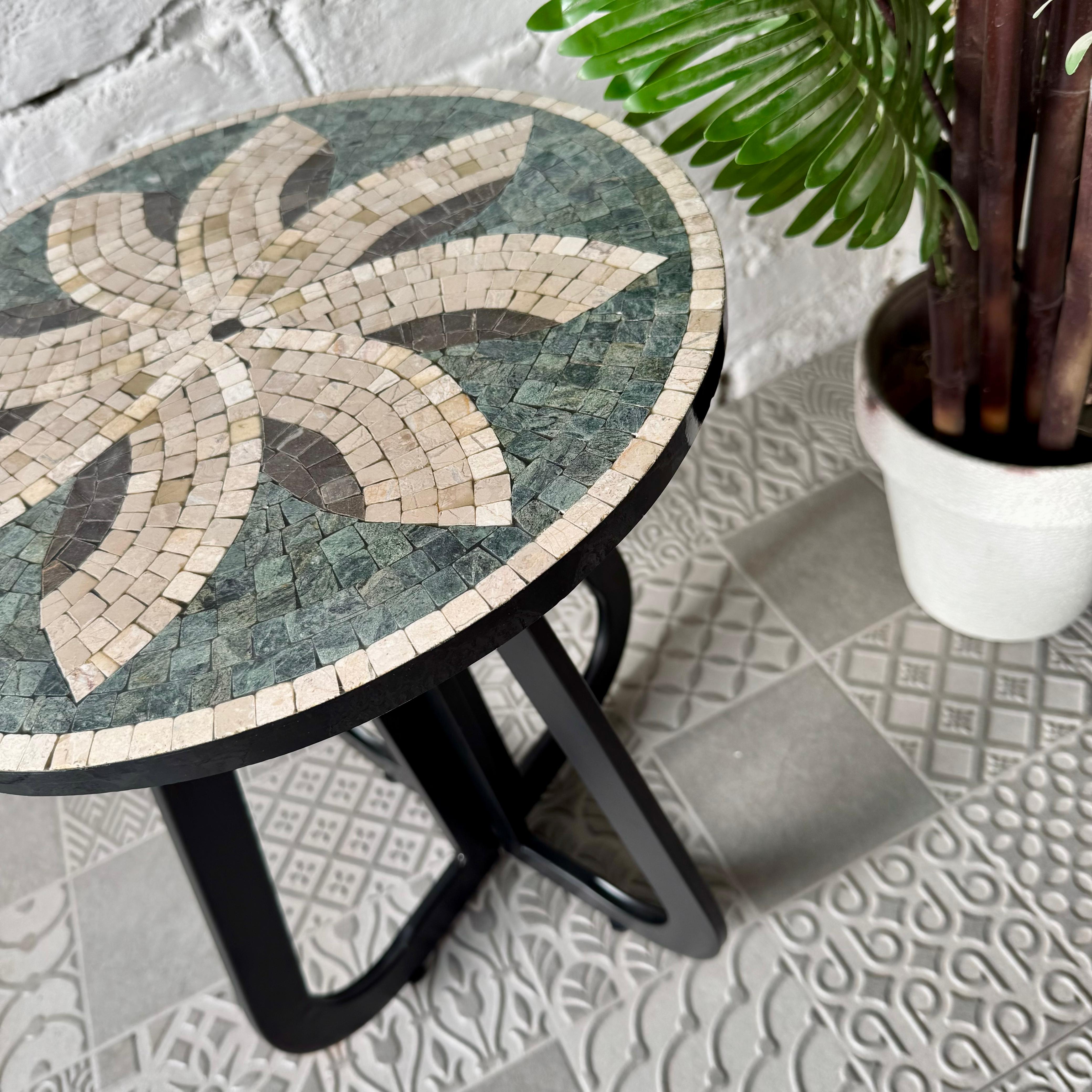 Celestial Petal Mosaic Coffee Table