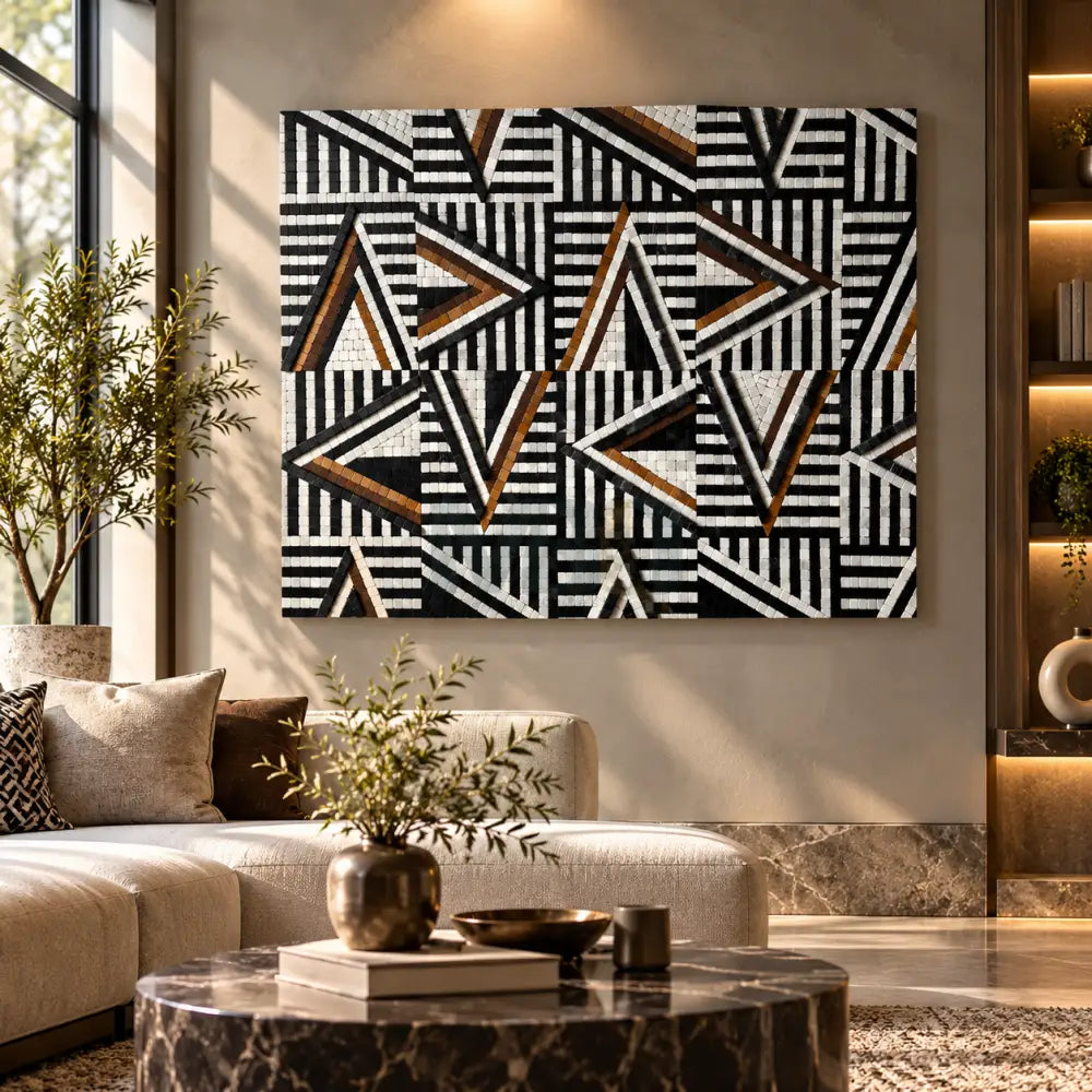 Geometric Rhythm – Bespoke Mosaic Elegance with Flawless Precision