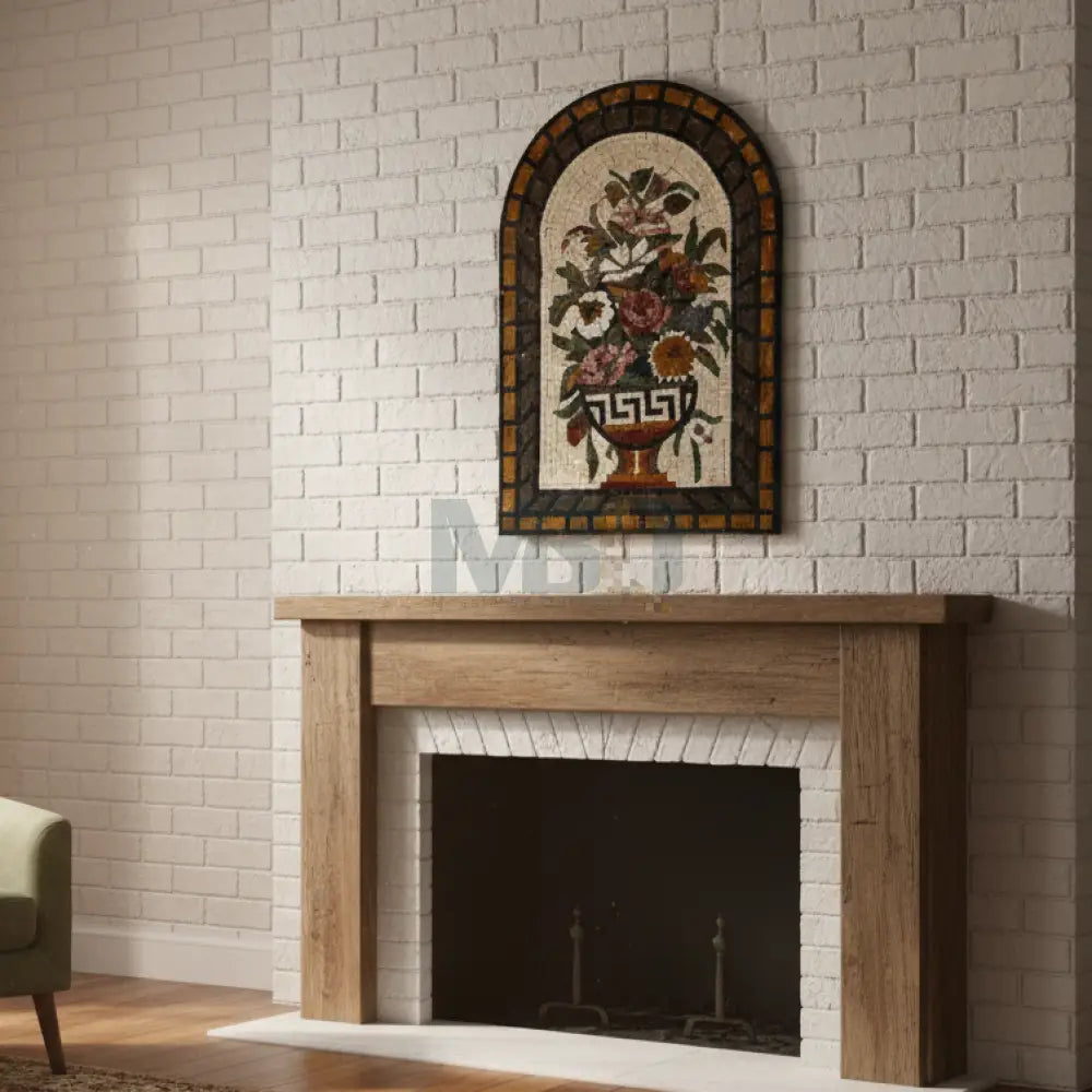 Grecian Petals Premium Handcrafted Mosaic - Hanging Wall Decor for Quirky Home Decor 42’’ x 30’’ Wall Hangings