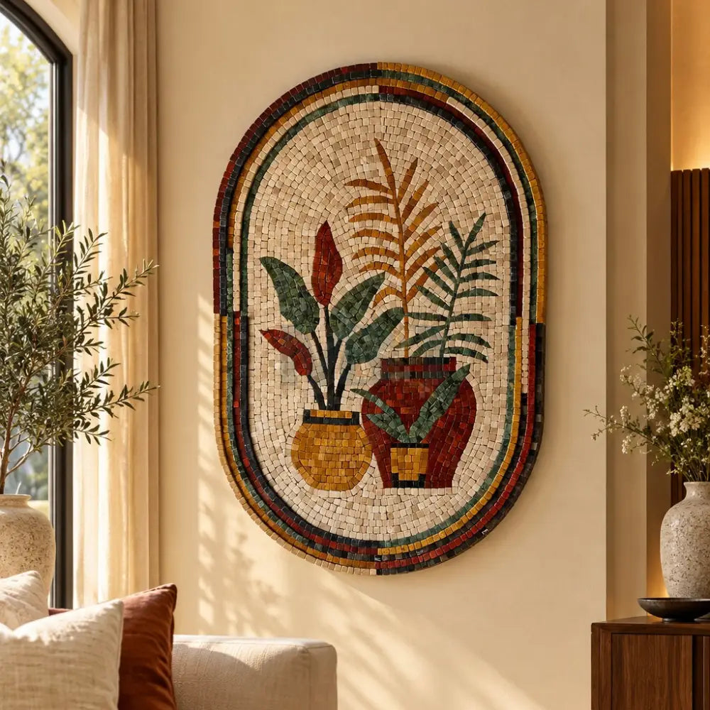 Handcrafted Harmony: Mosaic Planters Rooted in Nature’s Beauty for Western Home Decor - Wall Hangings