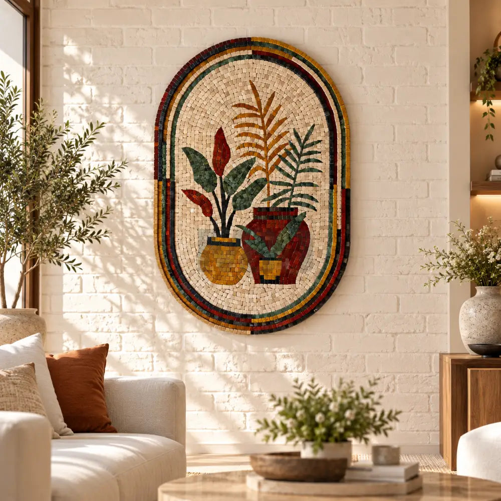 Handcrafted Harmony: Mosaic Planters Rooted in Nature’s Beauty for Western Home Decor - Wall Hangings