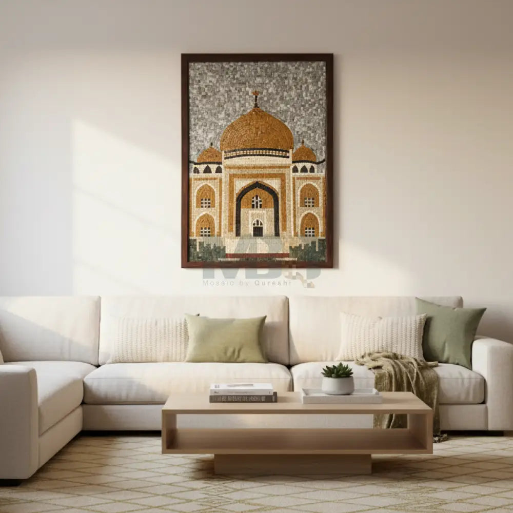 Handcrafted Taj Mahal Stonework Decorative Hanging - Premium Craftmanship 30’’x42’’ Wall Hangings