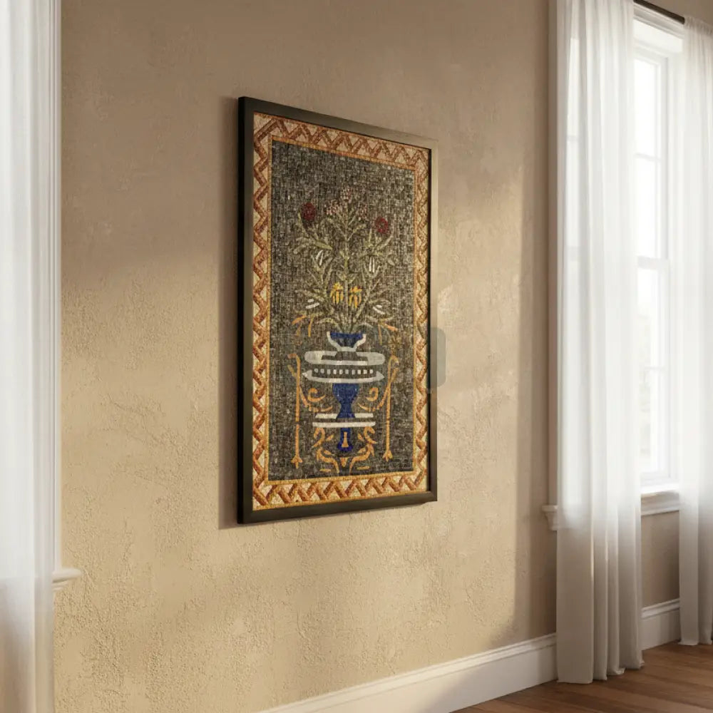 Handmade Floral Vase Art Frame | Luxury Decorative Wall Art - 42’’ x 32’’