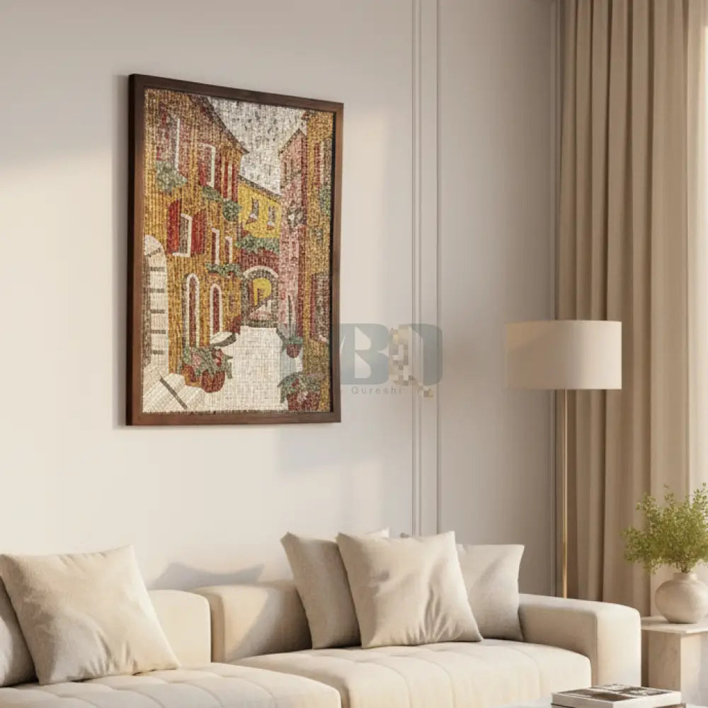 Handmade Rome Mosaic Wall Art – Luxury Stone Artwork - 42’’ x 32’’