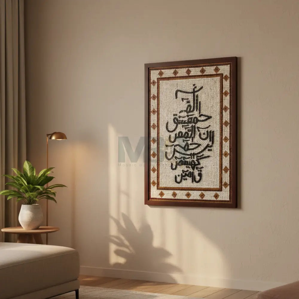 LOH E QURANI ART ISLAMIC WALL DECOR - 42”X32” - Wall Hangings