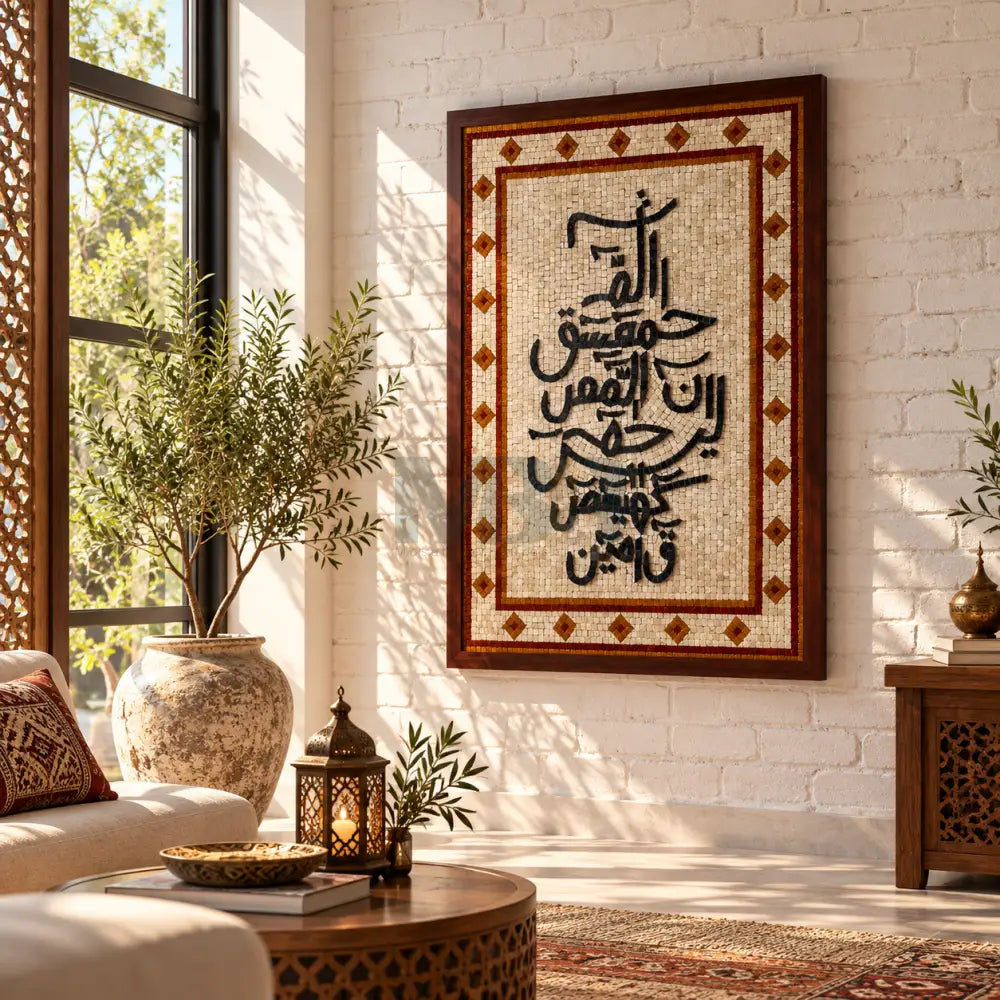 LOH E QURANI ART ISLAMIC WALL DECOR - 42”X32” - Wall Hangings