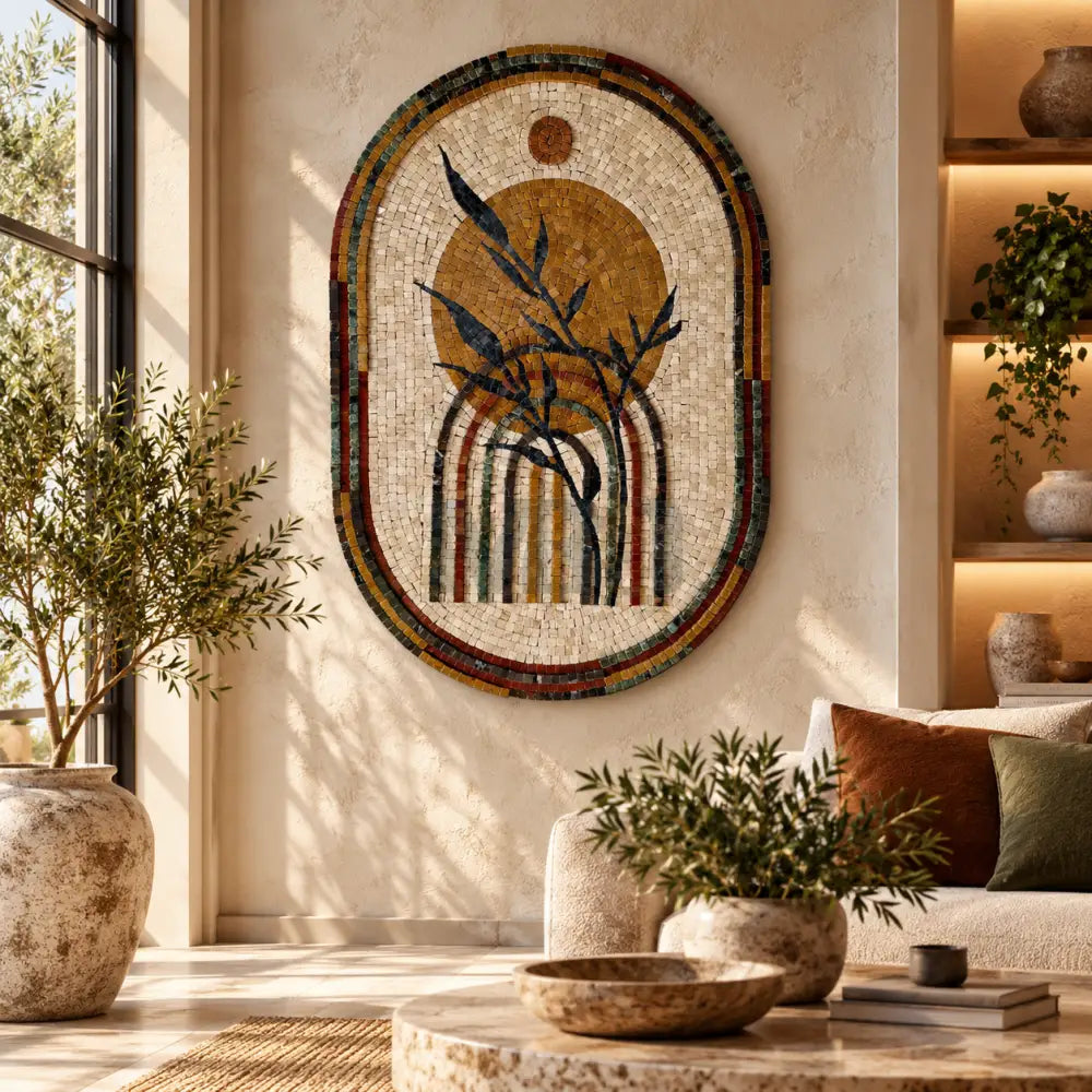 Luminous Leaf Arch - Elegant Leaf Motifs for Quirky Home Decor - 36’’x24’’ - Wall Hangings
