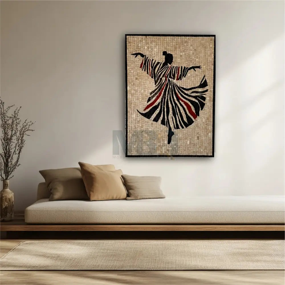 Luxury Mosaic Wall Art – Artisan-Crafted Abstract Stone Design for Art Intellectuals 32”x24”