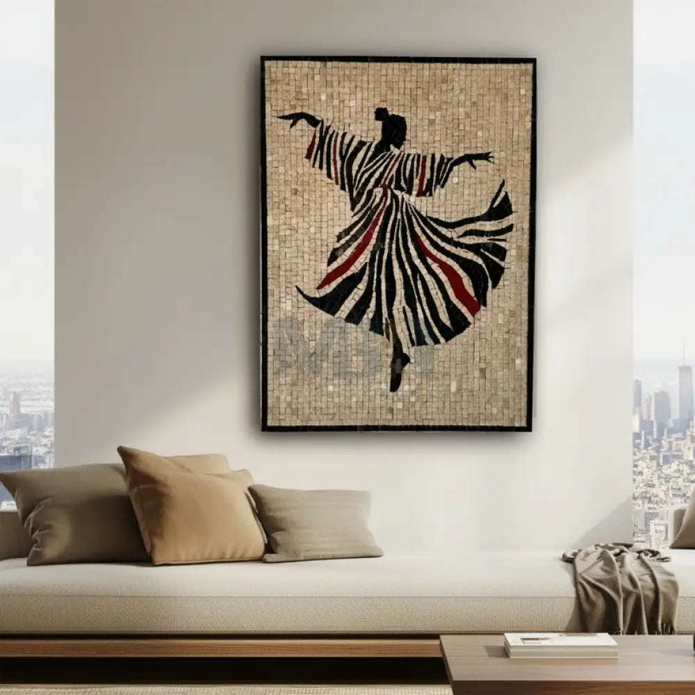 Luxury Mosaic Wall Art – Artisan-Crafted Abstract Stone Design for Art Intellectuals 42’’x32’’