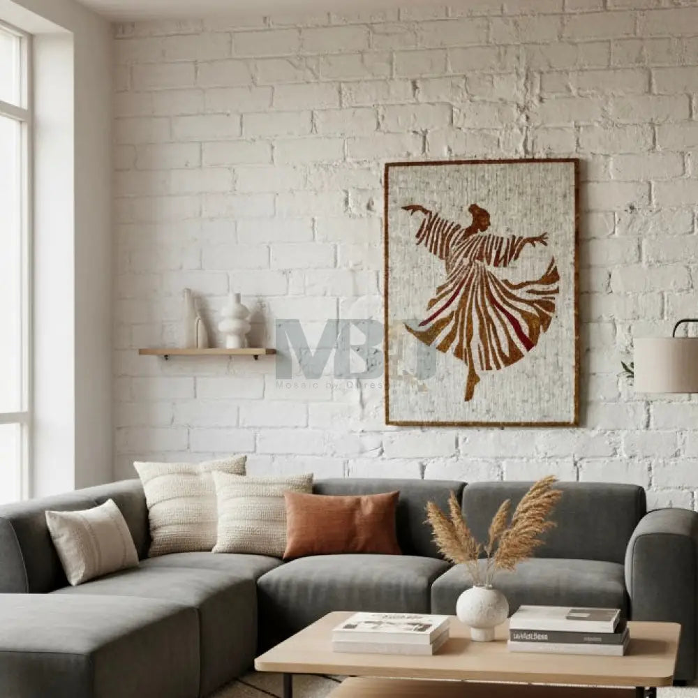 Luxury Mosaic Wall Art – Artisan-Crafted Abstract Stone Design for Art Intellectuals 42’’x32’’