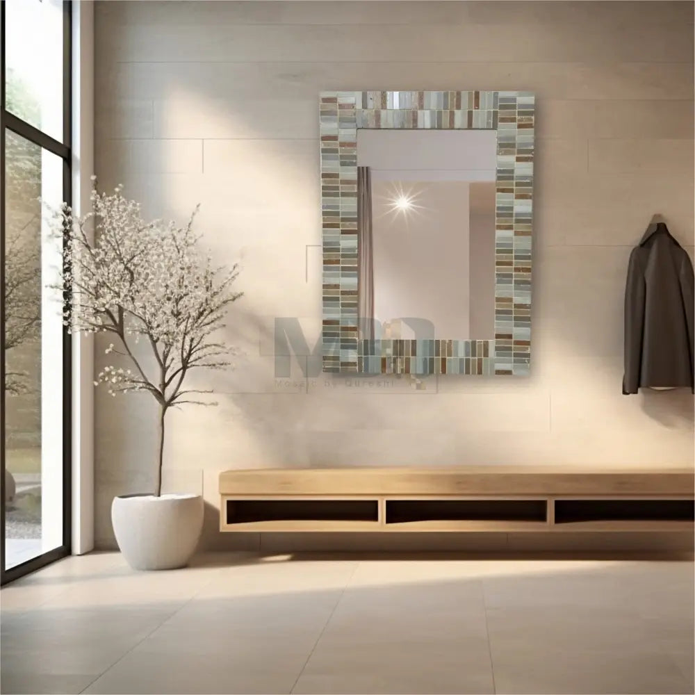 Matt Multicolor Mosaic Reflection for Traditional and Western Home Decor 32’’x24’’ Wall Hangings