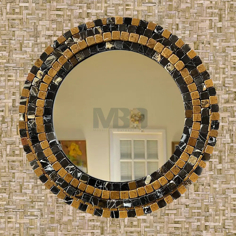MIRROR MOSAIC | Mustard Black - Mosaic By Qureshi's