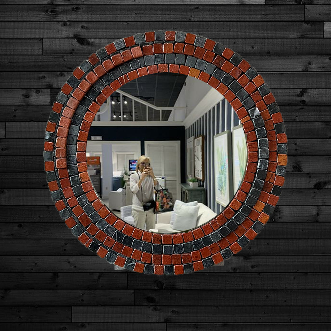 MIRROR MOSAIC | Crimson Black - Mosaic By Qureshi's