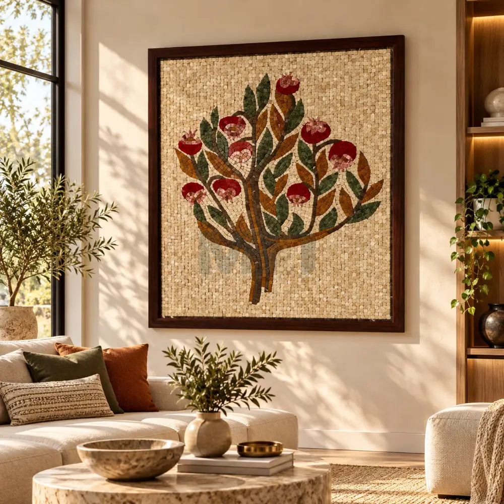 Mosaic of Life – Handcrafted Stone Art - 42’’x32’’ - Wall Hangings