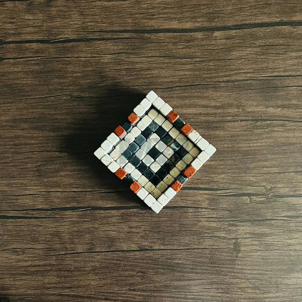 Mosaic Stone Ash Tray with Art Patterns for Western Home Decor
